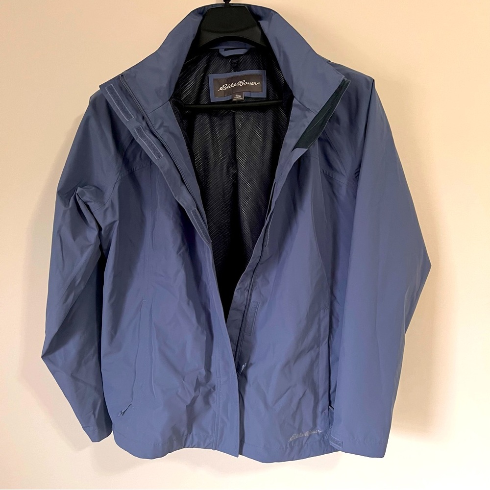 Eddie Bauer full zip hooded shell jacket coat Men’s XL